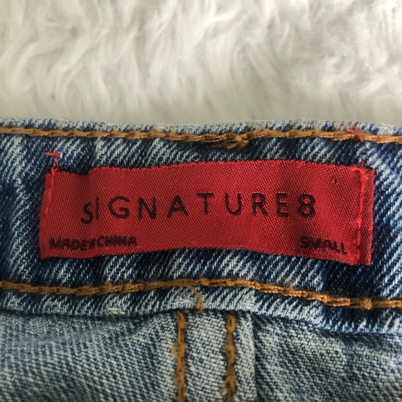 NWOT Distressed Denim Skirt - Picture 8 of 8